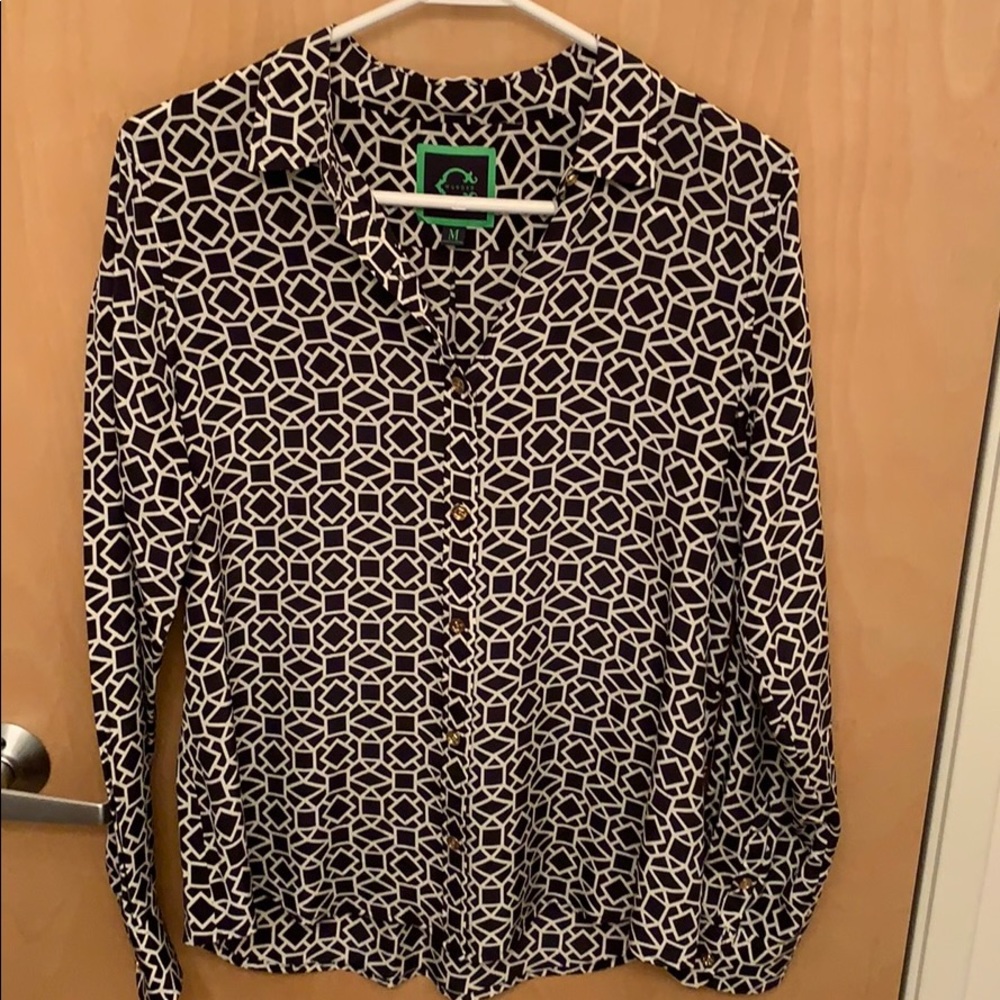 C. Wonder patterned silk blouse